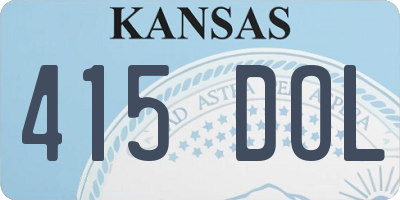KS license plate 415DOL