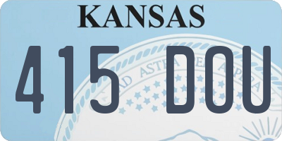 KS license plate 415DOU