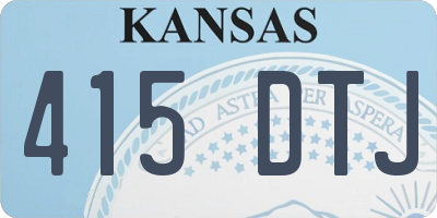 KS license plate 415DTJ