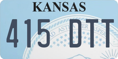 KS license plate 415DTT