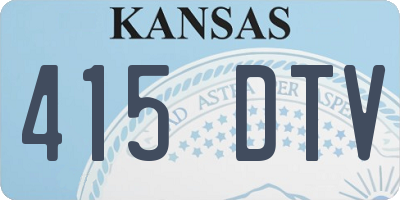 KS license plate 415DTV