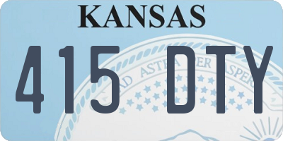 KS license plate 415DTY