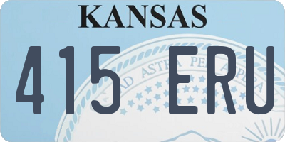 KS license plate 415ERU