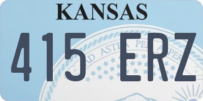KS license plate 415ERZ