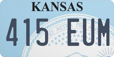 KS license plate 415EUM