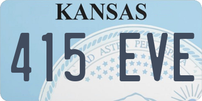 KS license plate 415EVE