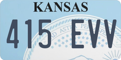 KS license plate 415EVV