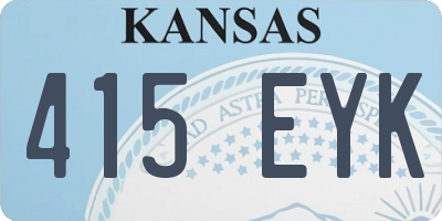 KS license plate 415EYK