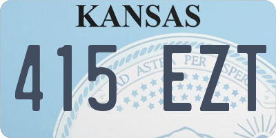 KS license plate 415EZT