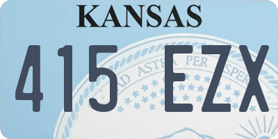 KS license plate 415EZX
