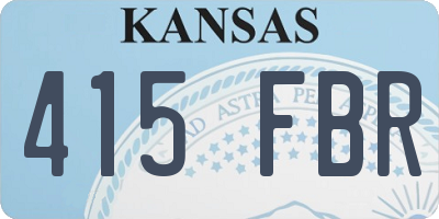 KS license plate 415FBR