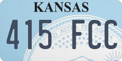 KS license plate 415FCC