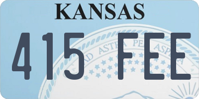 KS license plate 415FEE
