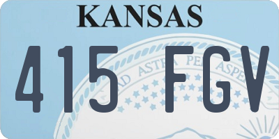 KS license plate 415FGV