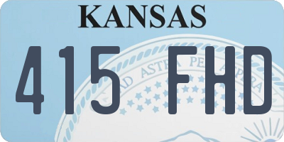 KS license plate 415FHD