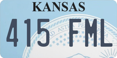 KS license plate 415FML