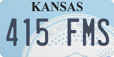 KS license plate 415FMS