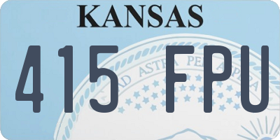 KS license plate 415FPU