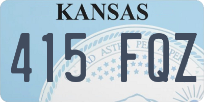KS license plate 415FQZ