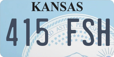 KS license plate 415FSH