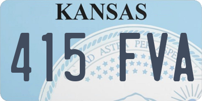 KS license plate 415FVA