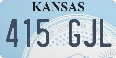 KS license plate 415GJL