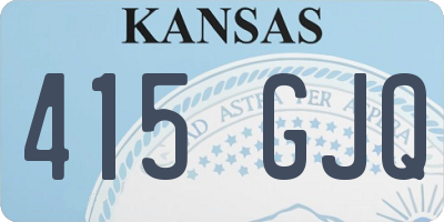 KS license plate 415GJQ