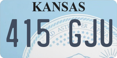 KS license plate 415GJU