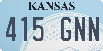 KS license plate 415GNN