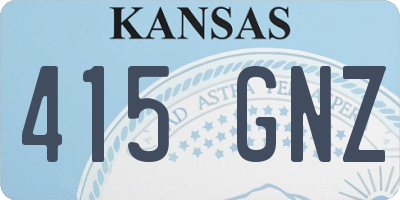 KS license plate 415GNZ