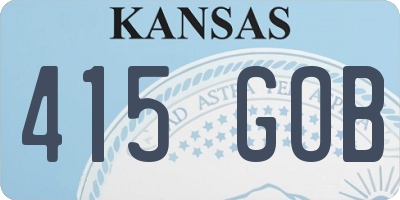 KS license plate 415GOB