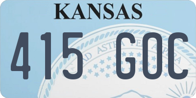 KS license plate 415GOC