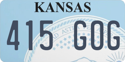 KS license plate 415GOG