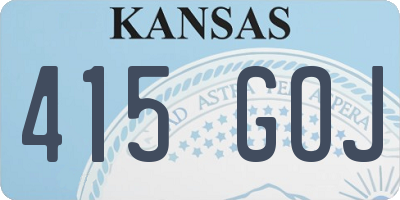 KS license plate 415GOJ