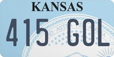 KS license plate 415GOL