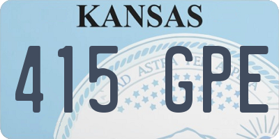 KS license plate 415GPE