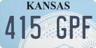 KS license plate 415GPF