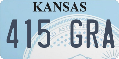 KS license plate 415GRA