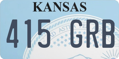 KS license plate 415GRB