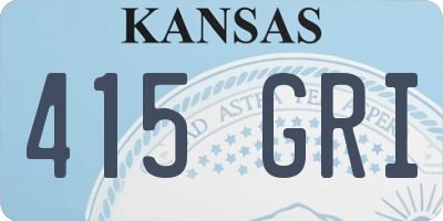 KS license plate 415GRI