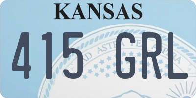 KS license plate 415GRL