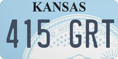 KS license plate 415GRT