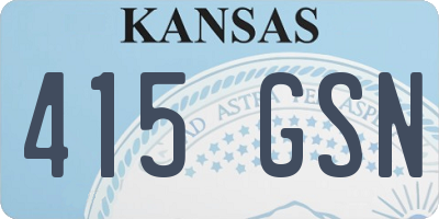 KS license plate 415GSN