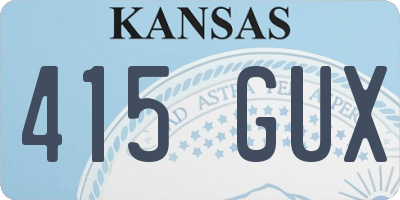 KS license plate 415GUX