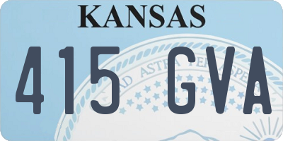 KS license plate 415GVA