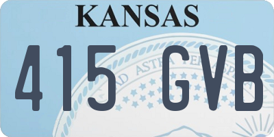 KS license plate 415GVB