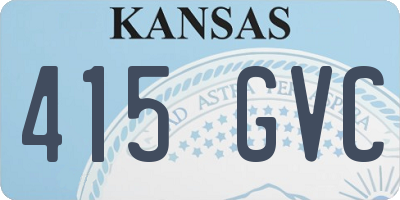 KS license plate 415GVC