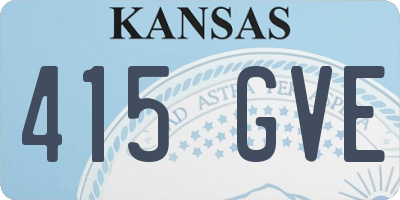 KS license plate 415GVE
