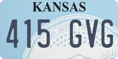KS license plate 415GVG