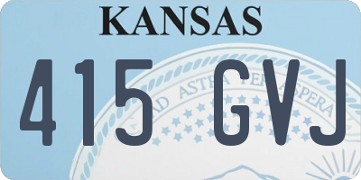 KS license plate 415GVJ